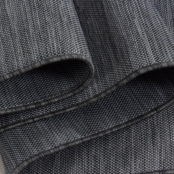 Mambo alfombra tejida plana rectangular 140x200cm negro