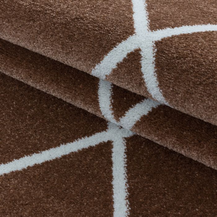 Rio Diago alfombra pelo largo rectangular 140x200cm cobre