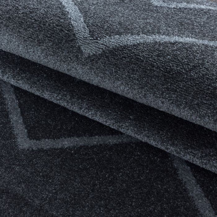 Rio Zigzag alfombra pelo largo rectangular 160x230cm gris
