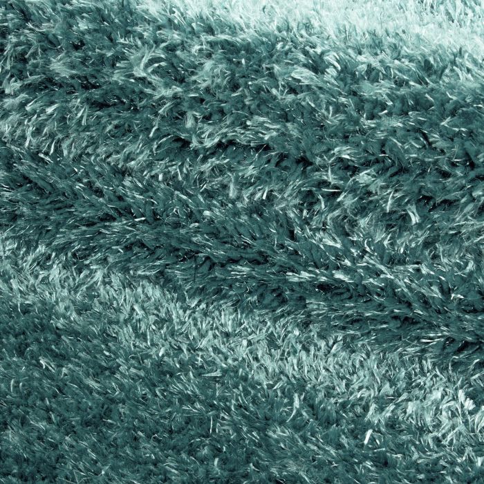 Brilliant Shaggy alfombra peluda pelo largo redondo Ø 200cm azul agua