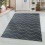 Rio Zigzag alfombra pelo largo rectangular 160x230cm gris
