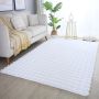 Ambiance 3D alfombra fluffy esponjoso pelo largo rectangular 200x290cm blanco