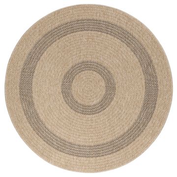 Comilla Nipu alfombra interior/exterior redondo Ø 160cm yute negro