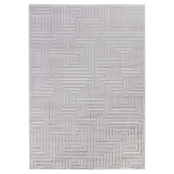 Sahara Zelora alfombra pelo corto corredor 80x250cm plata