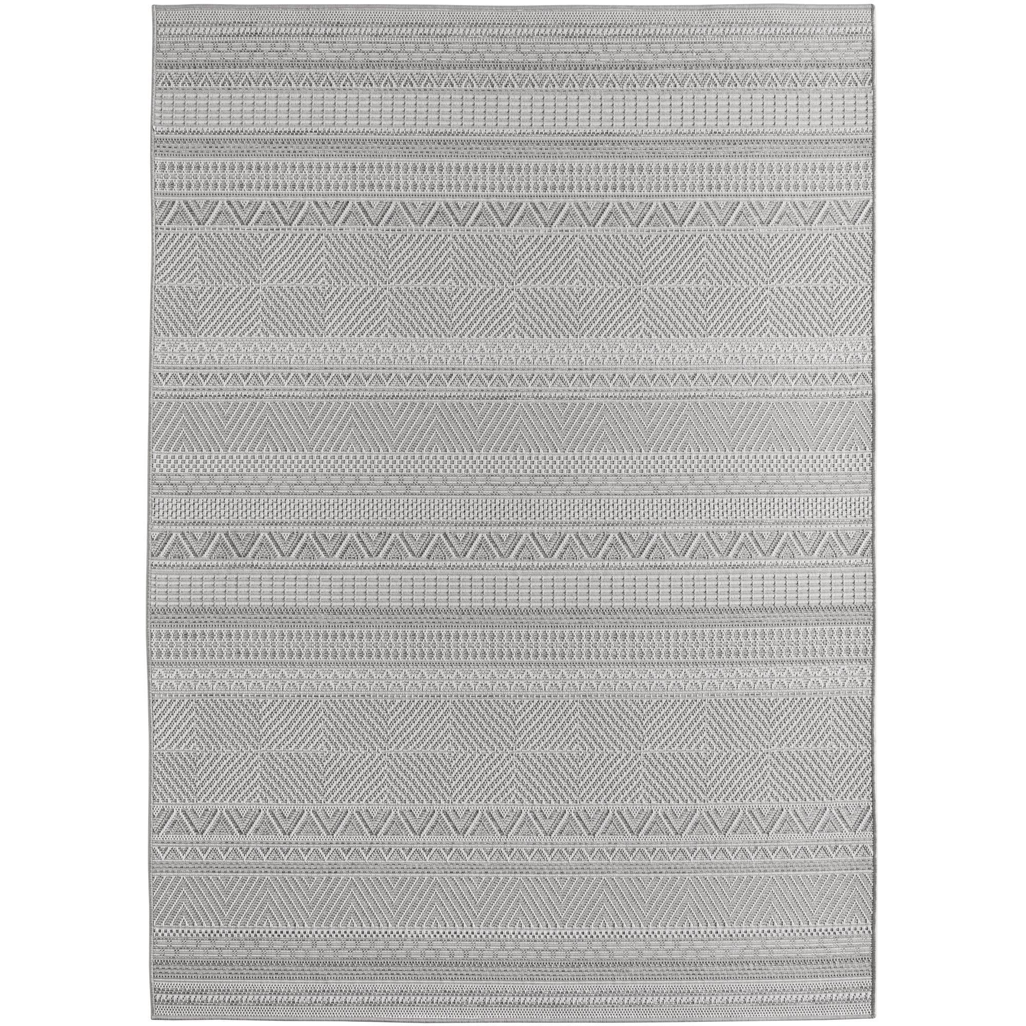 Desert Wav alfombra exterior tejido plano corredor 80x250cm gris