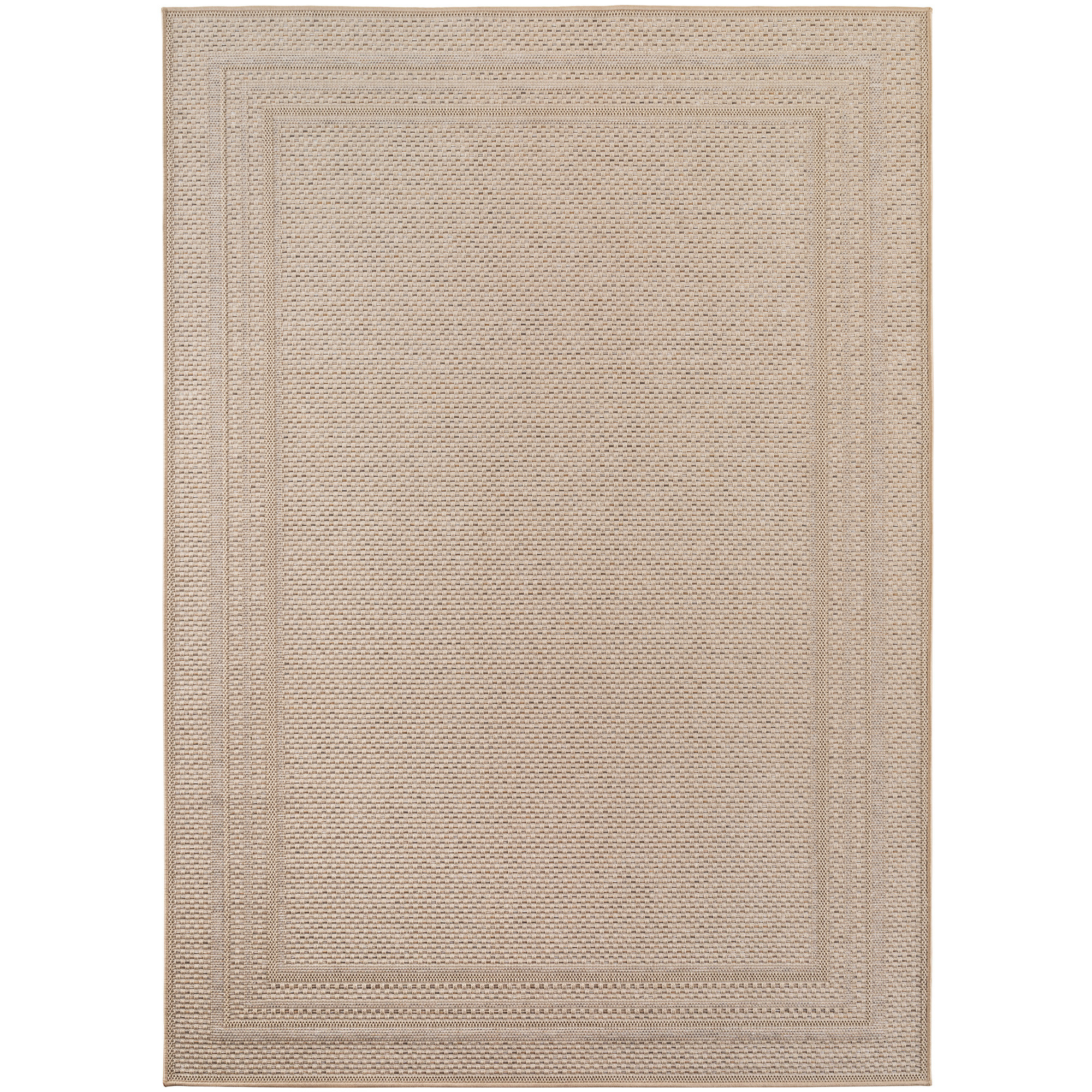 Desert Qar alfombra exterior tejido plano rectangular 160x230cm beige