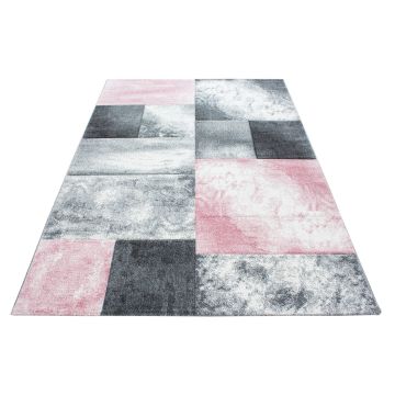 Hawaii Tetris alfombra pelo corto rectangular 200x290cm rosa