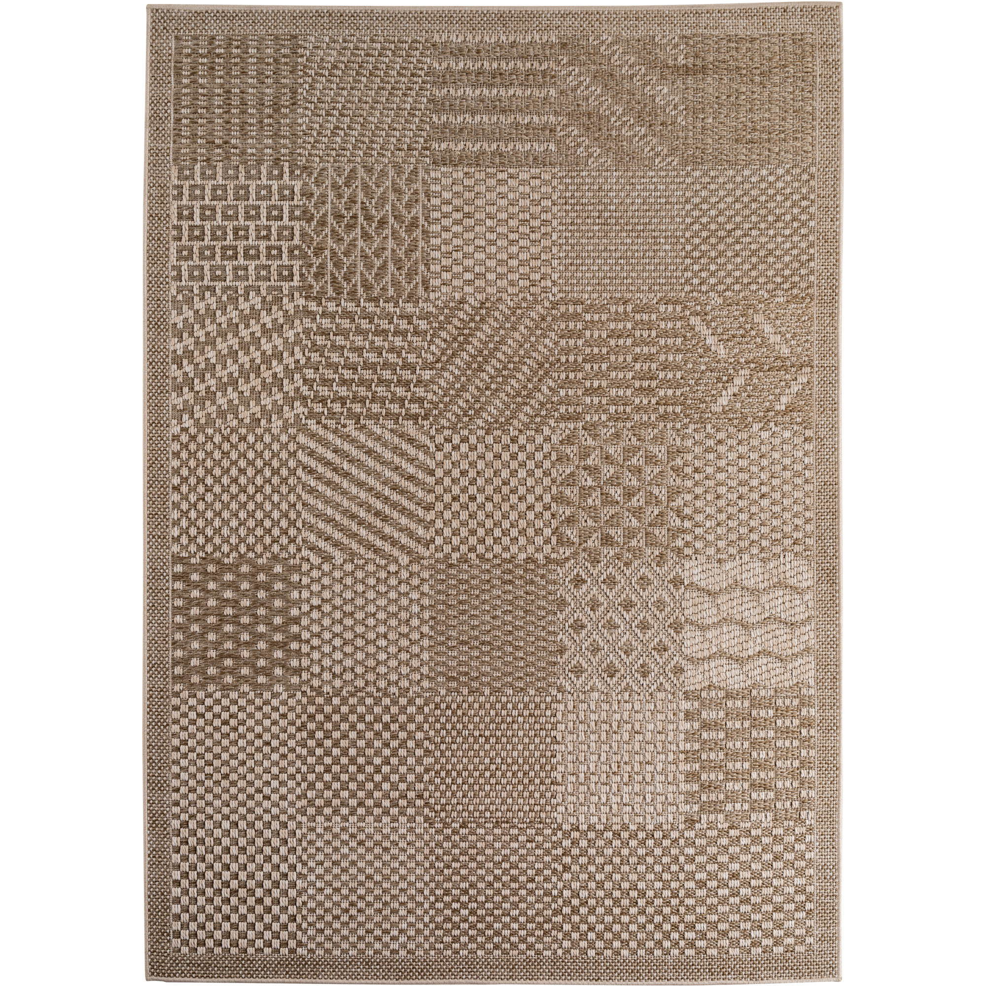 Ibiza Blo alfombra exterior tejido plano rectangular 160x230cm beige