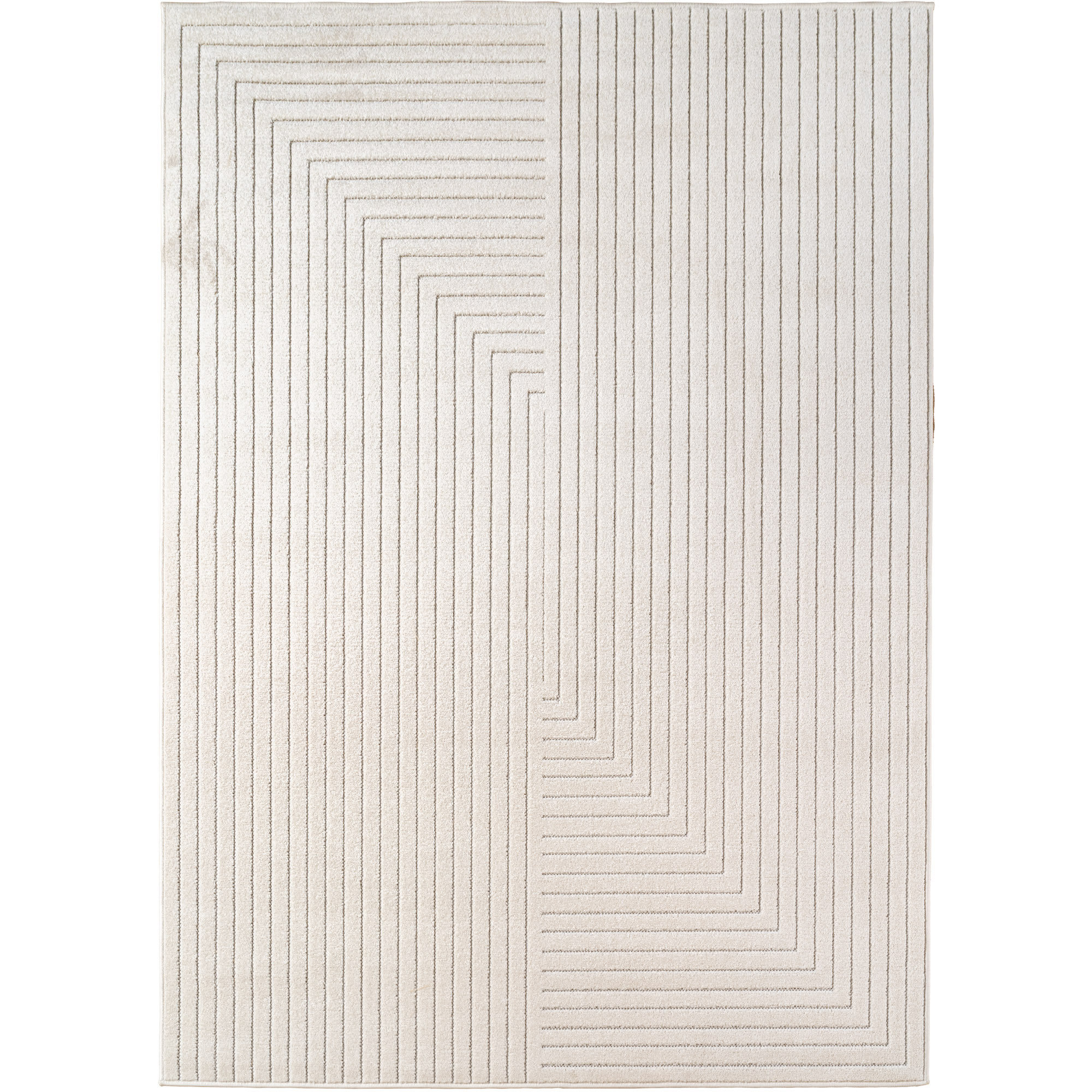 Nova Luo alfombra pelo corto corredor 80x150cm crema