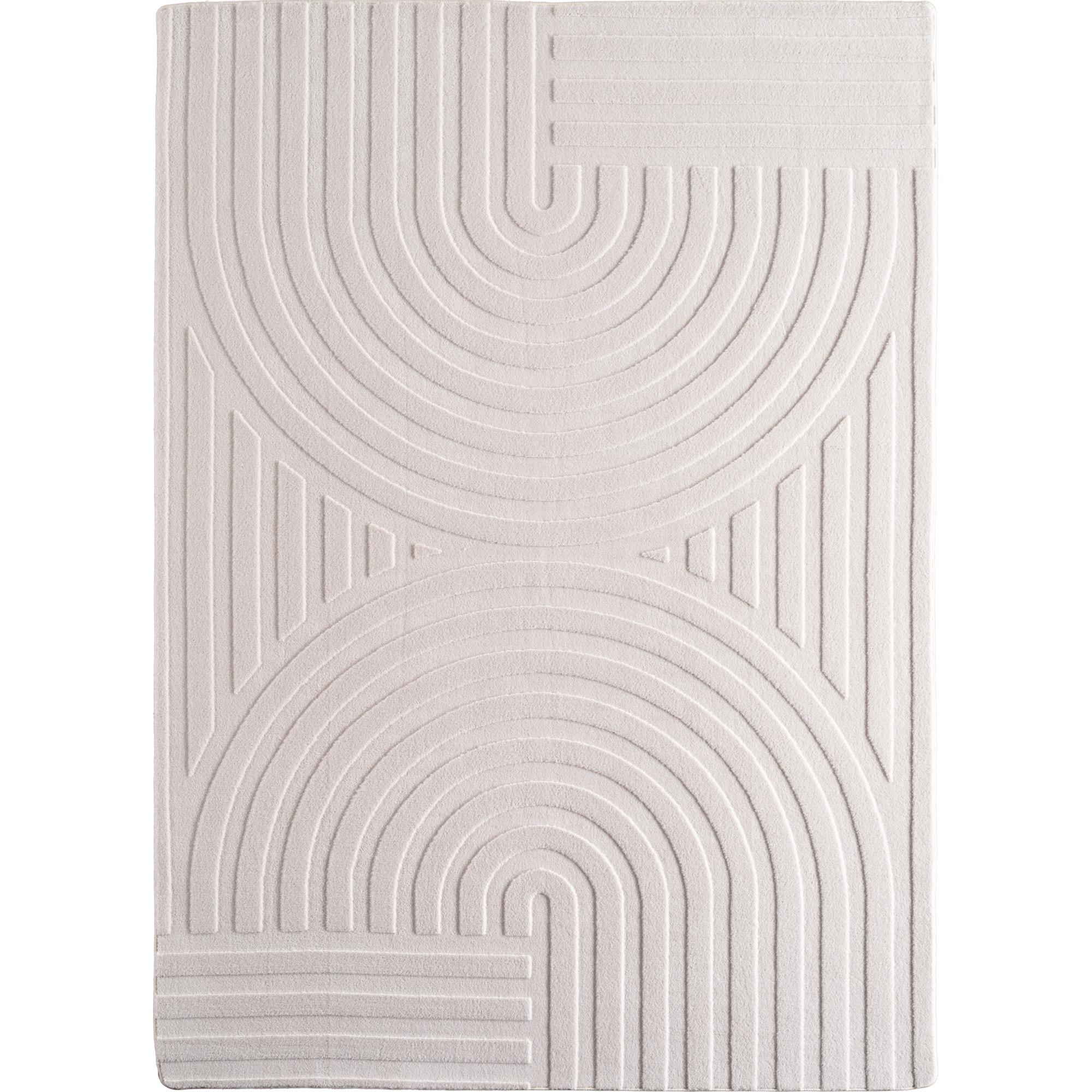 Pompei Uda alfombra pelo corto corredor 80x150cm crema