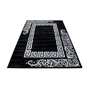 Miami Henna alfombra pelo corto rectangular 160x230cm negro