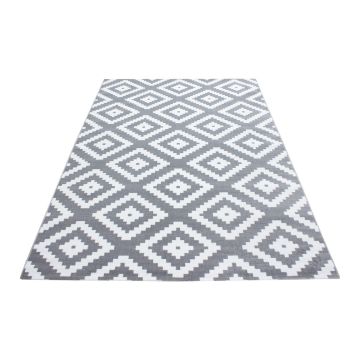 Plus Rhombus alfombra pelo corto rectangular 80x150cm gris