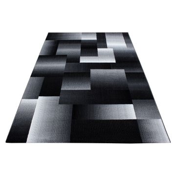 Miami Jawa alfombra pelo corto rectangular 120x170cm negro