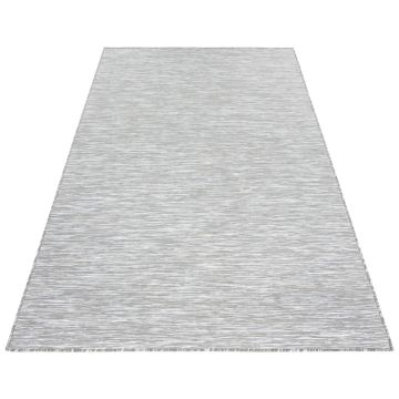 Mambo alfombra tejida plana rectangular 140x200cm topo