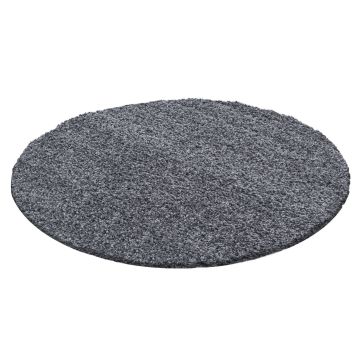 Life Shaggy alfombra pelo largo redondo Ø 120cm gris