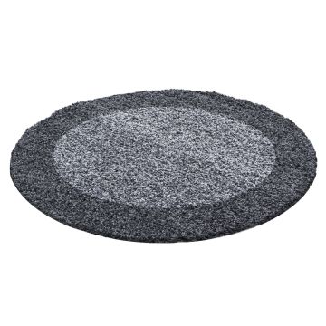 Life Shaggy Sombra alfombra pelo largo redondo Ø 160cm gris