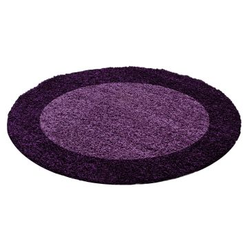Life Shaggy Sombra alfombra pelo largo redondo Ø 160cm morado