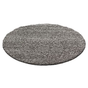 Dream Shaggy alfombra pelo largo redondo Ø 120cm topo
