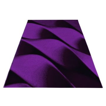 Parma Suave alfombra pelo corto corredor 80x300cm morado