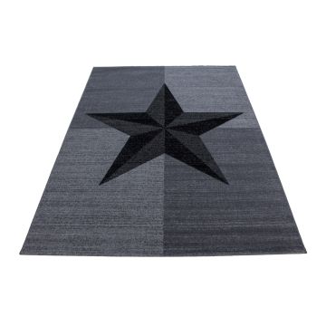 Plus Estrella alfombra pelo corto rectangular 80x150cm gris