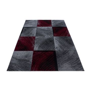 Plus Bloque alfombra pelo corto rectangular 80x150cm rojo