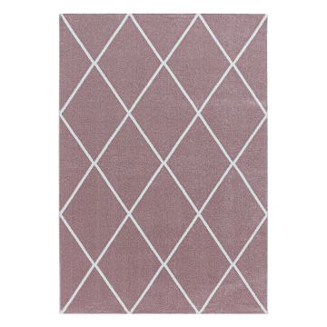 Rio Diago alfombra pelo largo rectangular 240x340cm rosa