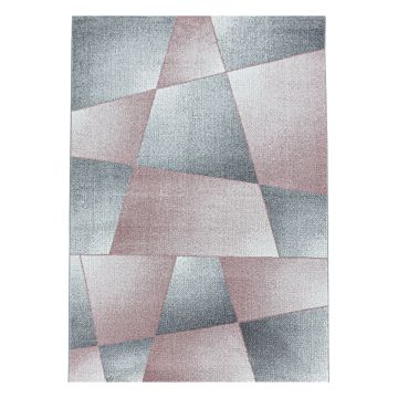 Rio Varie alfombra pelo largo rectangular 80x150cm rosa