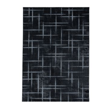 Costa Fisk alfombra pelo corto rectangular 240x340cm negro