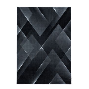 Costa Carp alfombra pelo corto rectangular 240x340cm negro