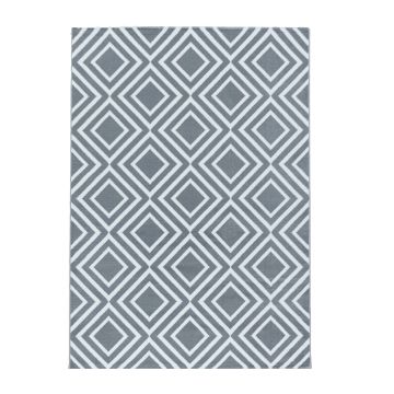 Costa Rhombus alfombra pelo corto rectangular 240x340cm gris
