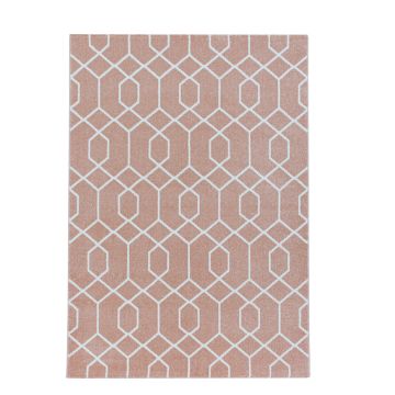 Efor Okta alfombra pelo corto rectangular 240x340cm rosa