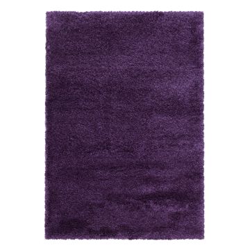 Fluffy Shaggy alfombra pelo largo rectangular 200x290cm morado