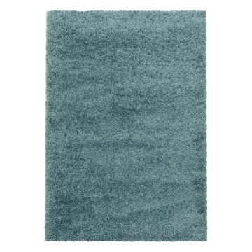 Sydney Shaggy alfombra peluda pelo largo rectangular 60x110cm azul agua