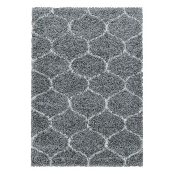 Salsa Shaggy alfombra peluda pelo largo rectangular 60x110cm gris