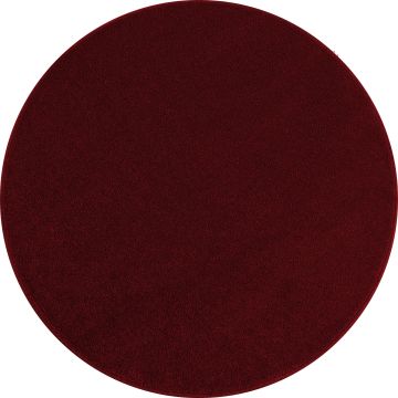 Ata alfombra pelo corto redondo Ø 200cm rojo