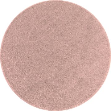 Ata alfombra pelo corto redondo Ø 200cm rosa