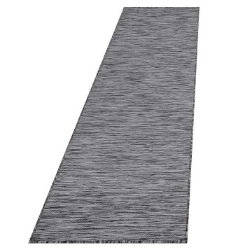 Mambo alfombra tejida plana corredor 67x230cm antracita