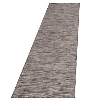 Mambo alfombra tejida plana corredor 67x230cm beige