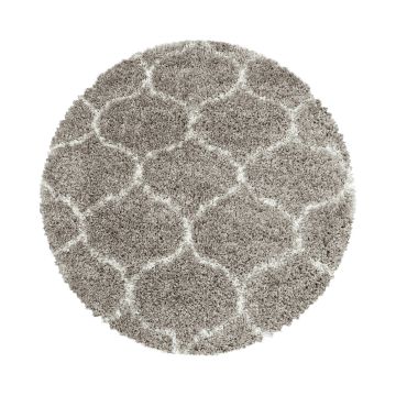 Salsa Shaggy alfombra peluda pelo largo redondo Ø 120cm beige
