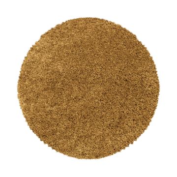 Sydney Shaggy alfombra peluda pelo largo redondo Ø 160cm oro