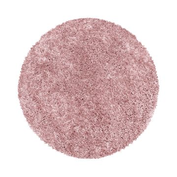 Sydney Shaggy alfombra peluda pelo largo redondo Ø 160cm rosa