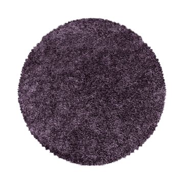 Sydney Shaggy alfombra peluda pelo largo redondo Ø 120cm violeta