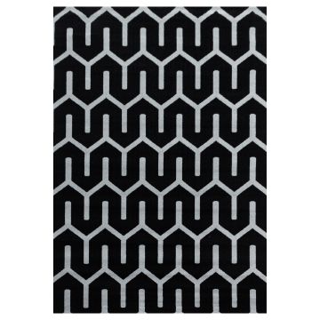 Costa Blas alfombra pelo corto rectangular 240x340cm negro