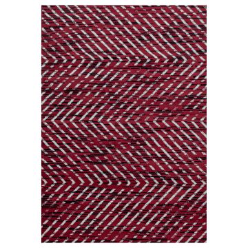 Base Swift alfombra pelo corto rectangular 60x100cm rojo