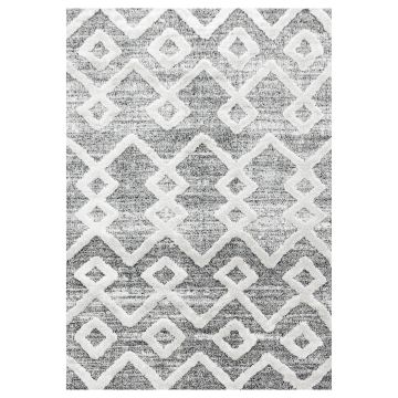 Pisa Kite alfombra pelo largo rectangular 80x150cm gris