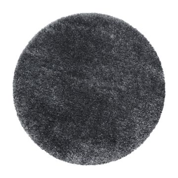 Brilliant Shaggy alfombra peluda pelo largo redondo Ø 80cm gris
