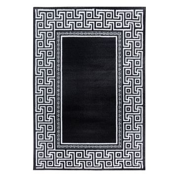 Parma Laby alfombra pelo corto rectangular 140x200cm negro