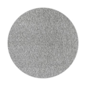 Nizza alfombra de bucle redondo Ø 120cm gris claro