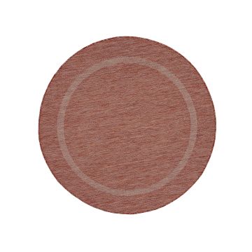 Relax Tranqua alfombra interior/exterior redondo Ø 120cm rojo