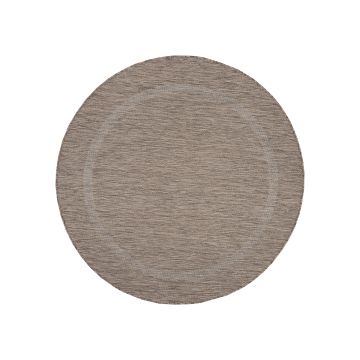Relax Tranqua alfombra interior/exterior redondo Ø 200cm marrón